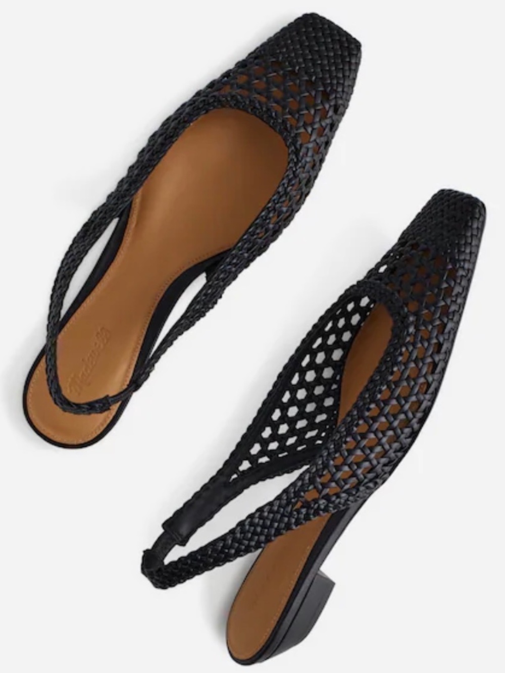 Madewell Black Ophelia Slingback Flats Size 10.5